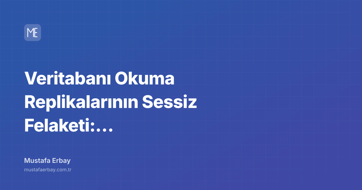 Veritabanı Okuma Replikalarının Sessiz Felaketi: Stale Data Kabusu — kapak görseli