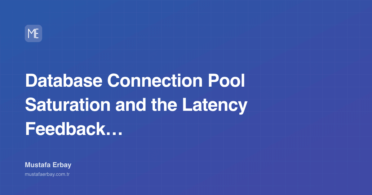 Database Connection Pool Saturation and the Latency Feedback Loop — cover image
