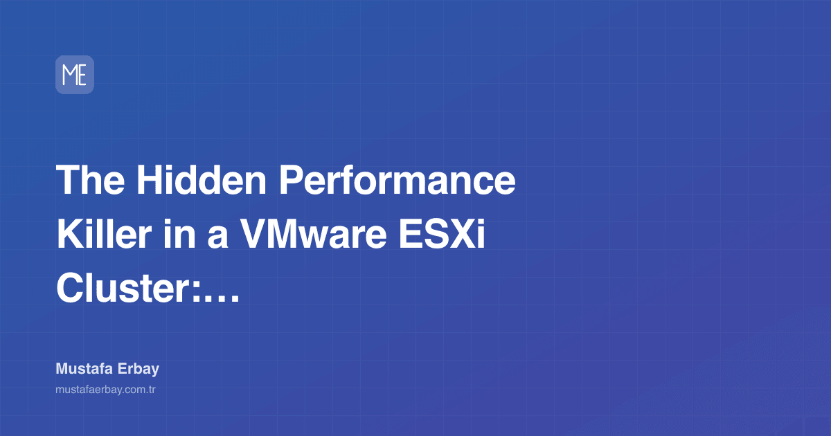 The Hidden Performance Killer in a VMware ESXi Cluster: Storage… — cover image