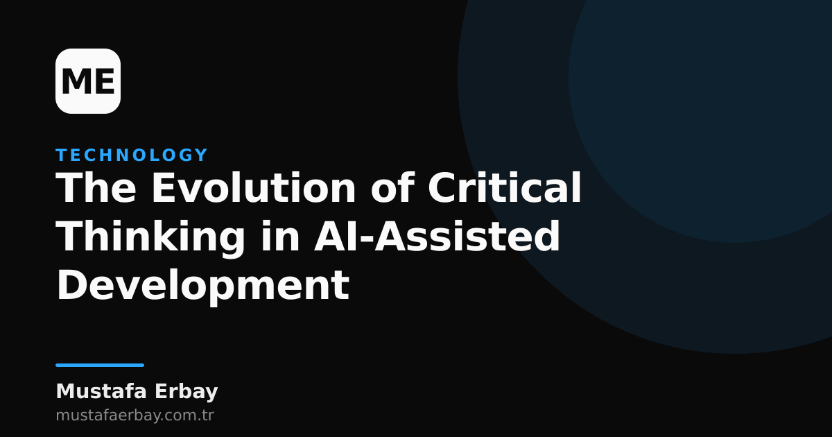 An image of a software developer critically examining AI-generated code at a keyboard.