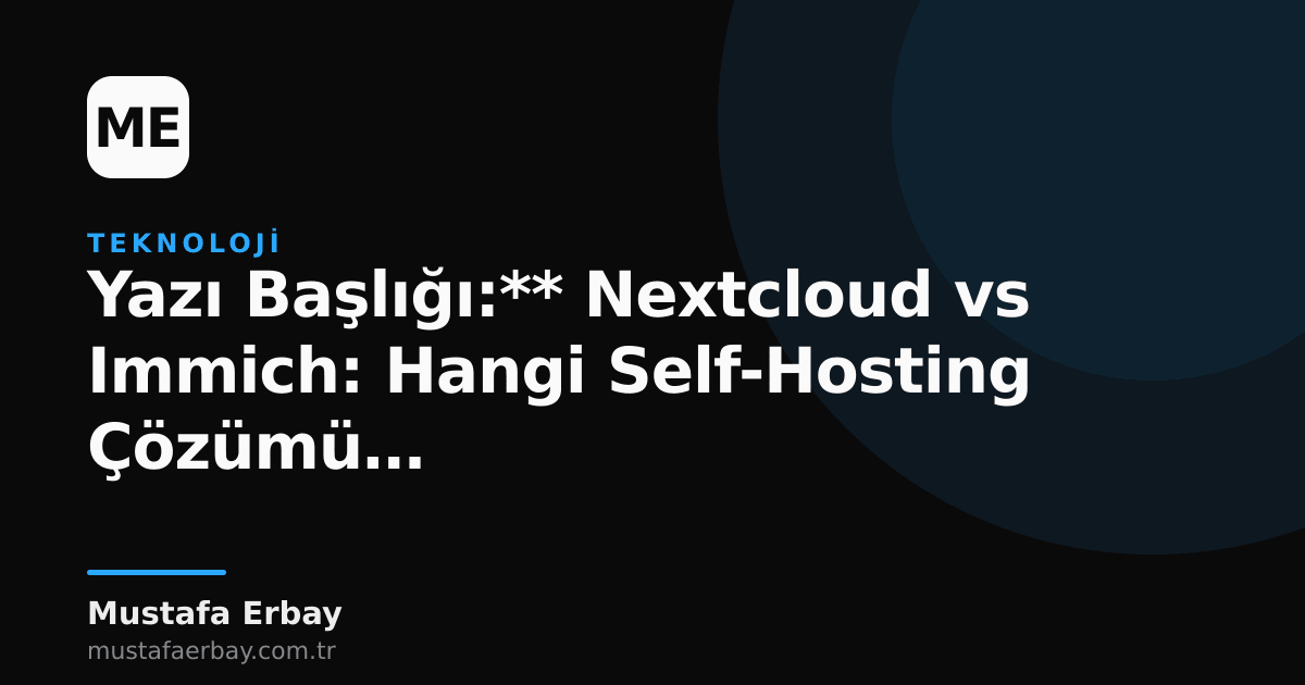 Nextcloud ve Immich logolarının yan yana olduğu bir görsel