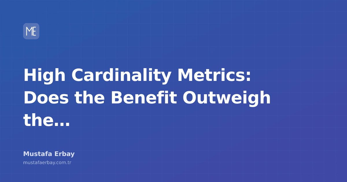 A rising line graph with the text 'High Cardinality Metrics' next to it