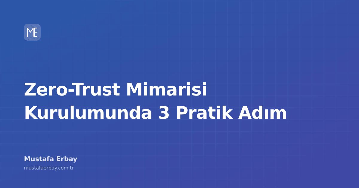 Zero-Trust mimarisi kavramını temsil eden, birbirine bağlı kilitli bir ağ seması ve merkezi erişim kontrol noktası.
