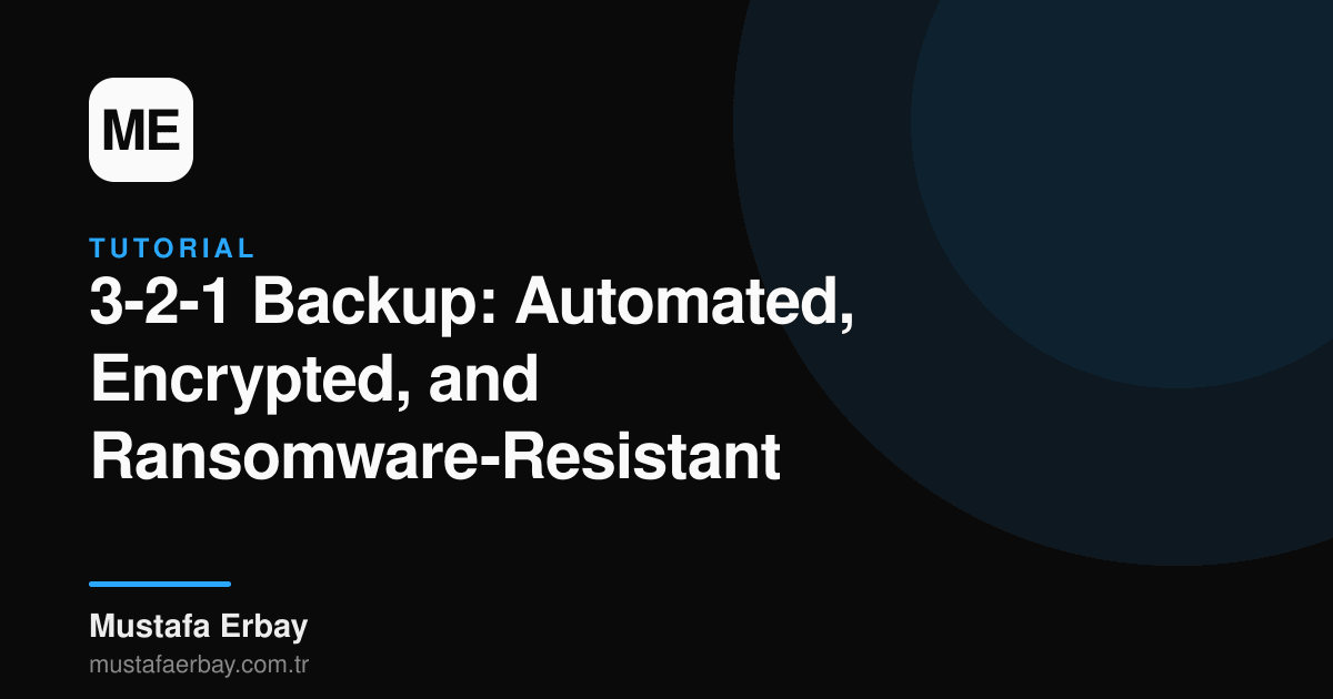 Backup workflow and storage target with restic
