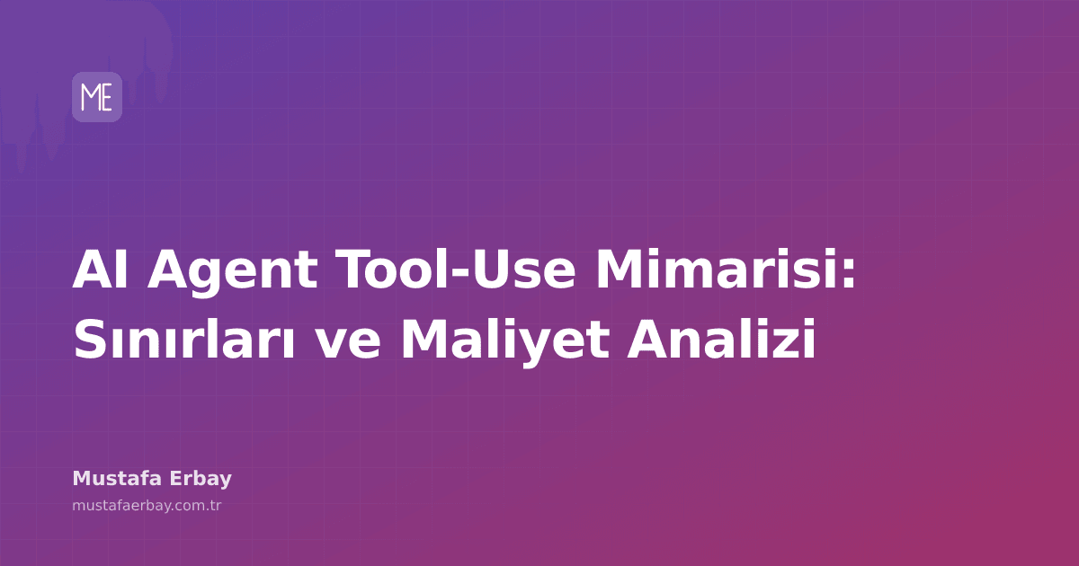 AI agent'larının araç kullanım mimarisini gösteren soyut bir görsel