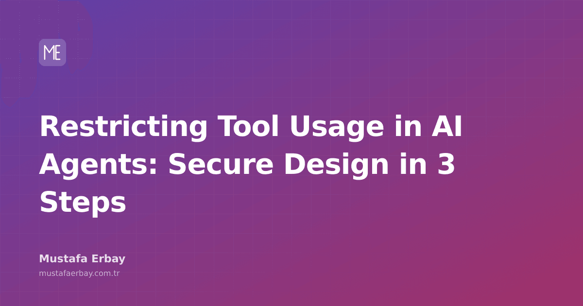 Technical illustration representing AI agent security and tool restriction architecture