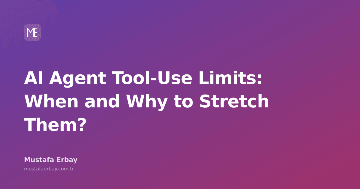 An abstract visual representing the limits of AI agents' tool-use capabilities and when these limits should be stretched.