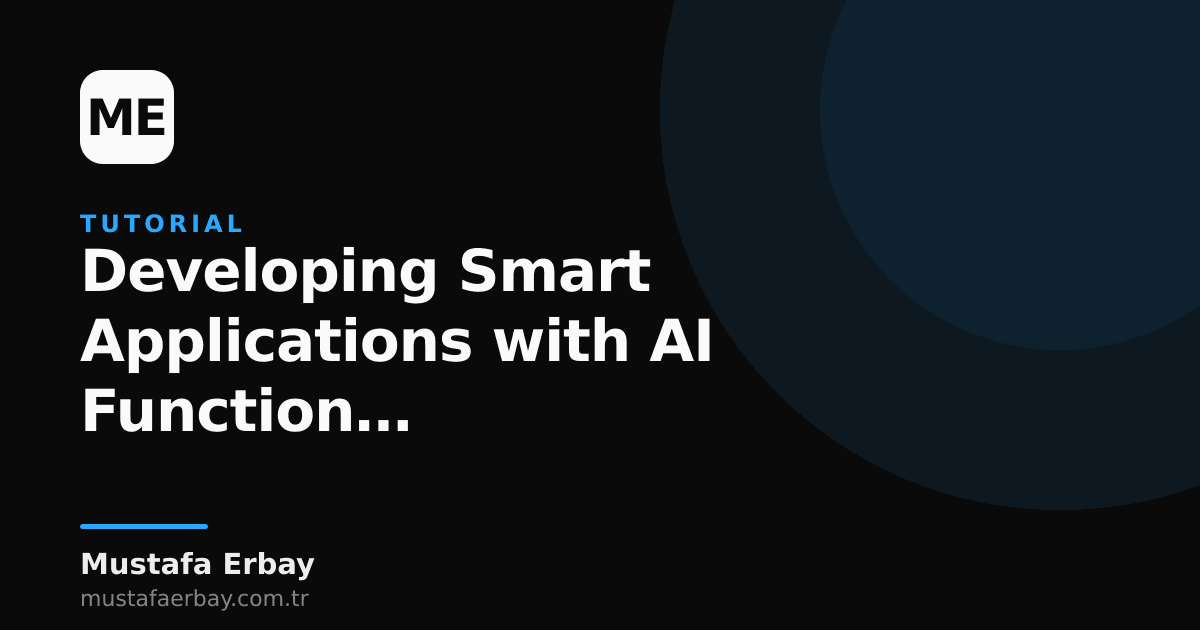 Blog post image about developing smart applications with AI Function Calling.