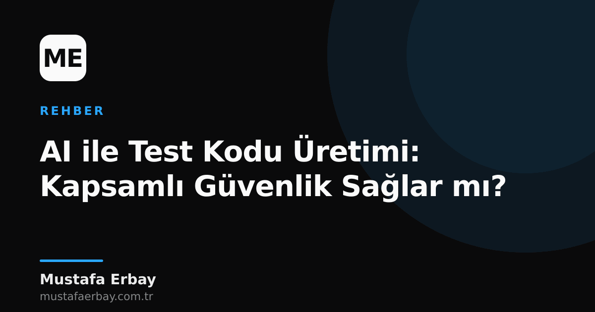 Bir geliştiricinin bilgisayar ekranında AI tarafından üretilen test kodları ve güvenlik ikonları gösteren bir görsel.
