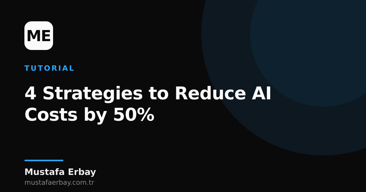 A 50% discount symbol on a calculator, representing reducing AI costs