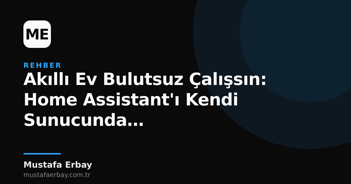 Kendi sunucusunda çalışan Home Assistant arayüzü, akıllı ev cihazlarını gösteren bir kontrol paneli.