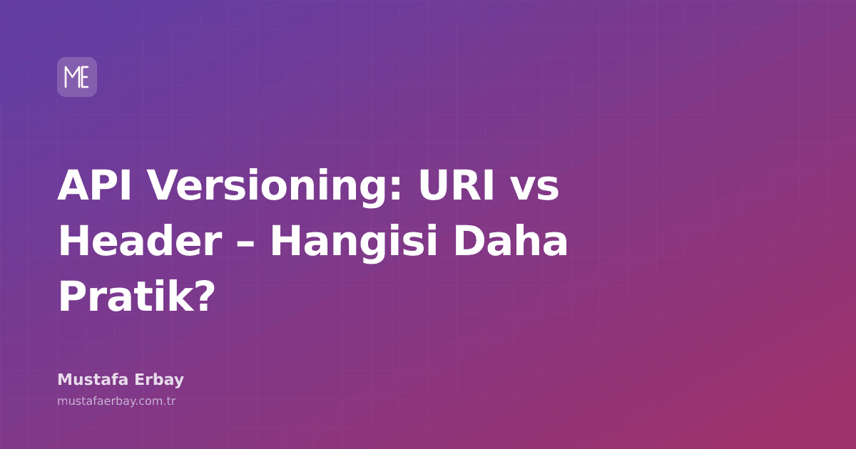 API versioning yöntemlerini gösteren bir diyagram