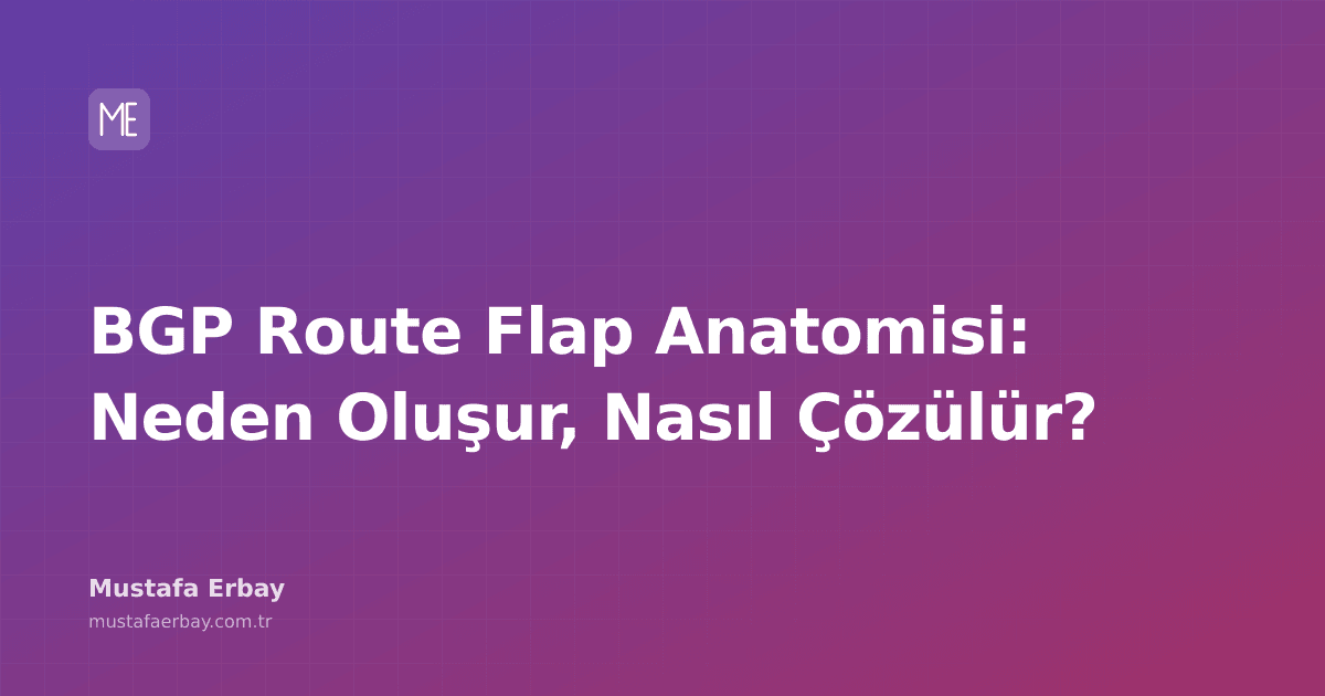 BGP route flap sorunlarını anlatan teknik bir diyagram.