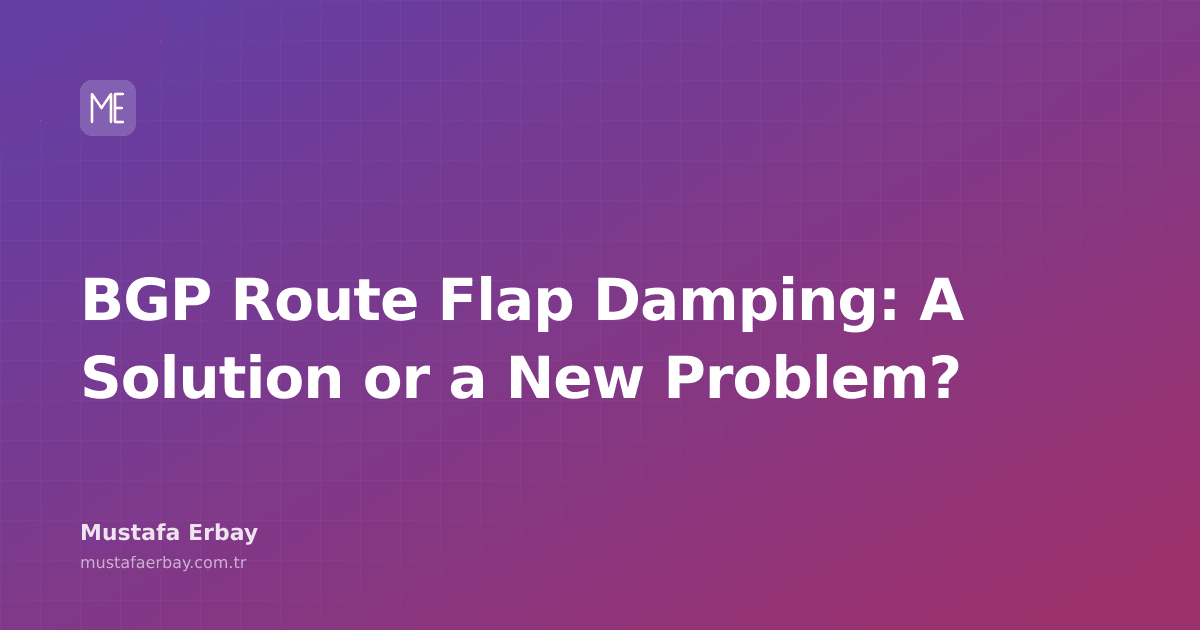 A network diagram illustrating BGP route flap damping