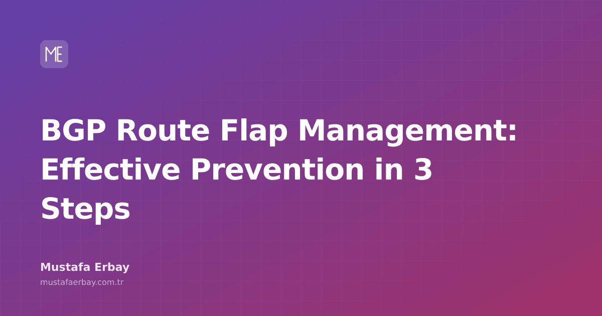 Technical blog post about BGP route flap management and prevention