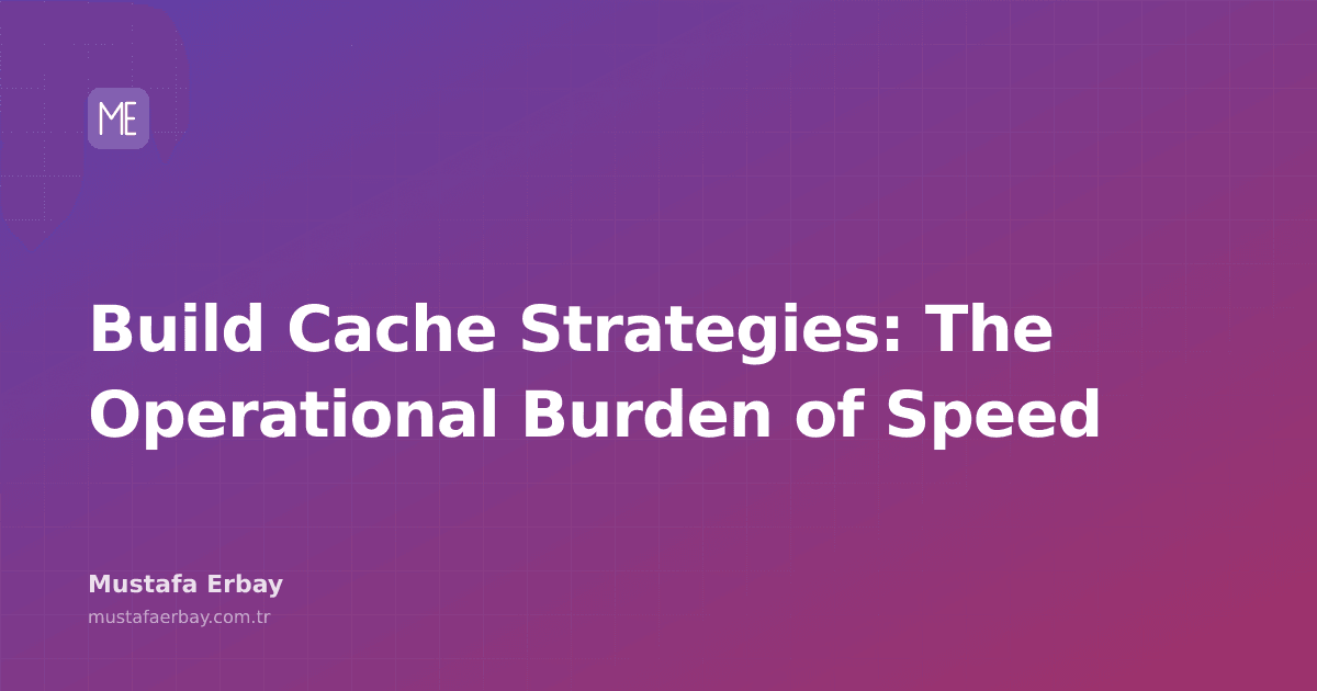 A schematic visual showing build cache mechanisms in a software development process.
