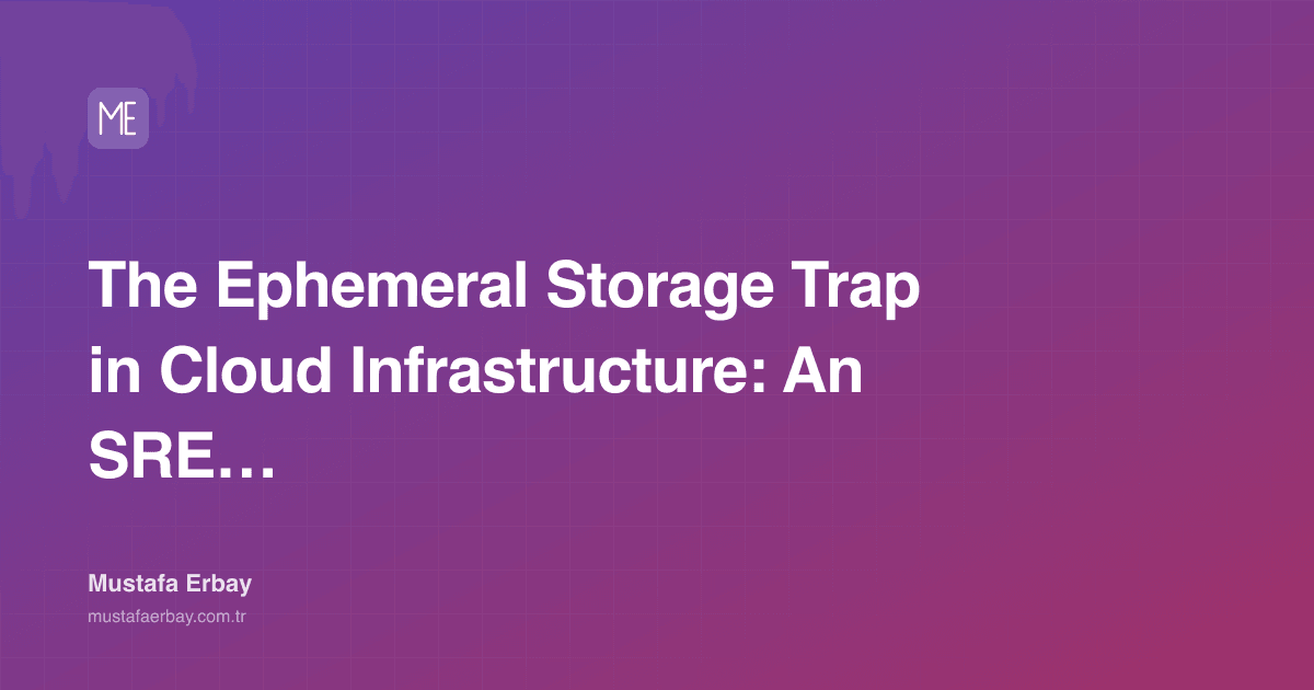 The Ephemeral Storage Trap in Cloud Infrastructure: An SRE… — cover image