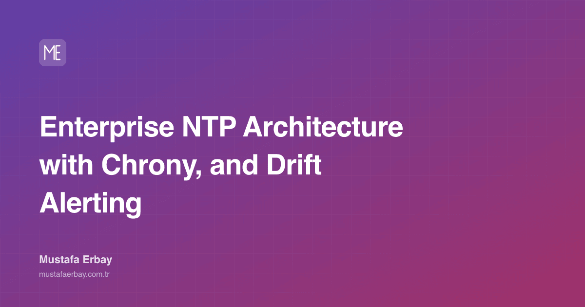 Enterprise NTP Architecture with Chrony, and Drift Alerting — cover image