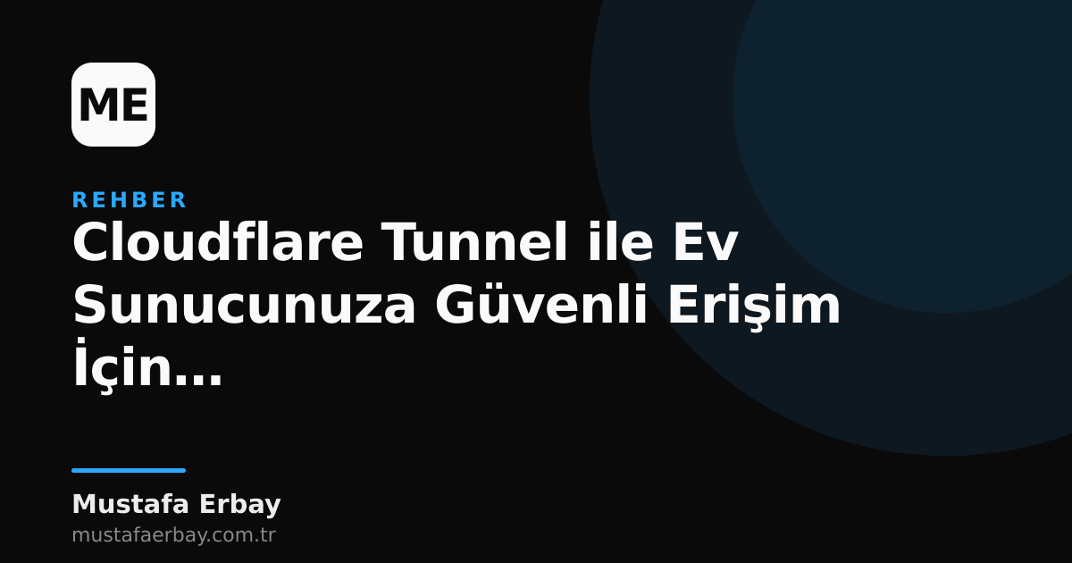 Cloudflare Tunnel ve Zero Trust mimarisini gösteren teknik illüstrasyon