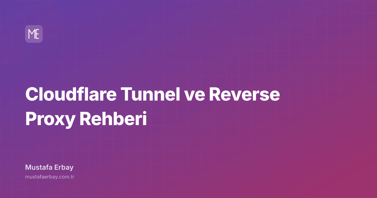 Cloudflare Tunnel ve Reverse Proxy Rehberi — kapak görseli