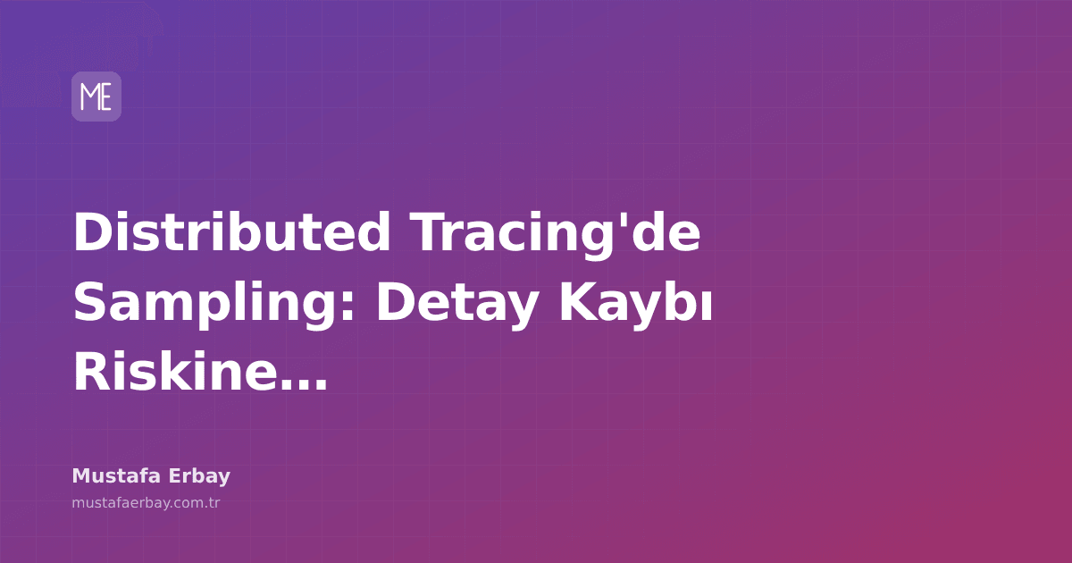 Distributed Tracing'de Sampling'in karar mekanizmalarını gösteren bir görsel