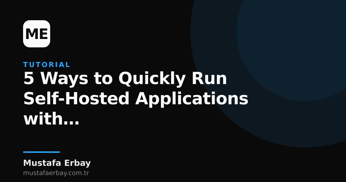 An image suggesting a developer sitting at a computer, examining a Docker Compose YAML file, speeding up self-hosted application deployment.