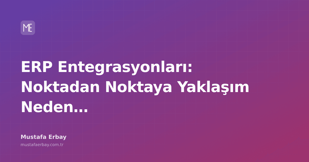 Farklı sistemler arasında karmaşık bağlantıları gösteren bir ağ grafiği, ERP entegrasyonlarının zorluklarını temsil ediyor.