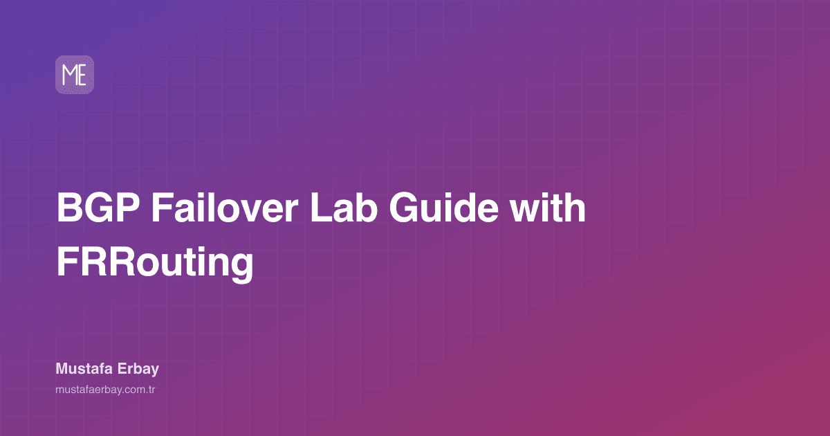 BGP Failover Lab Guide with FRRouting — cover image