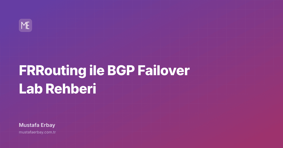 FRRouting ile BGP Failover Lab Rehberi — kapak görseli