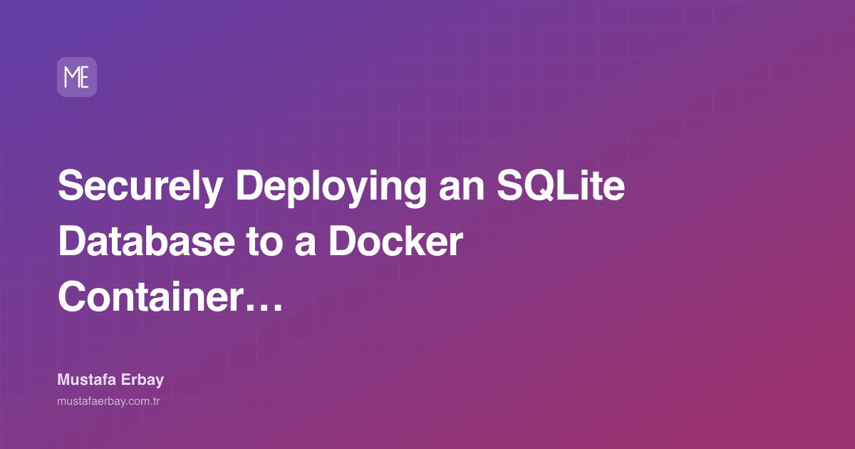 Illustration of GitHub Actions workflow deploying an SQLite database to a Docker container