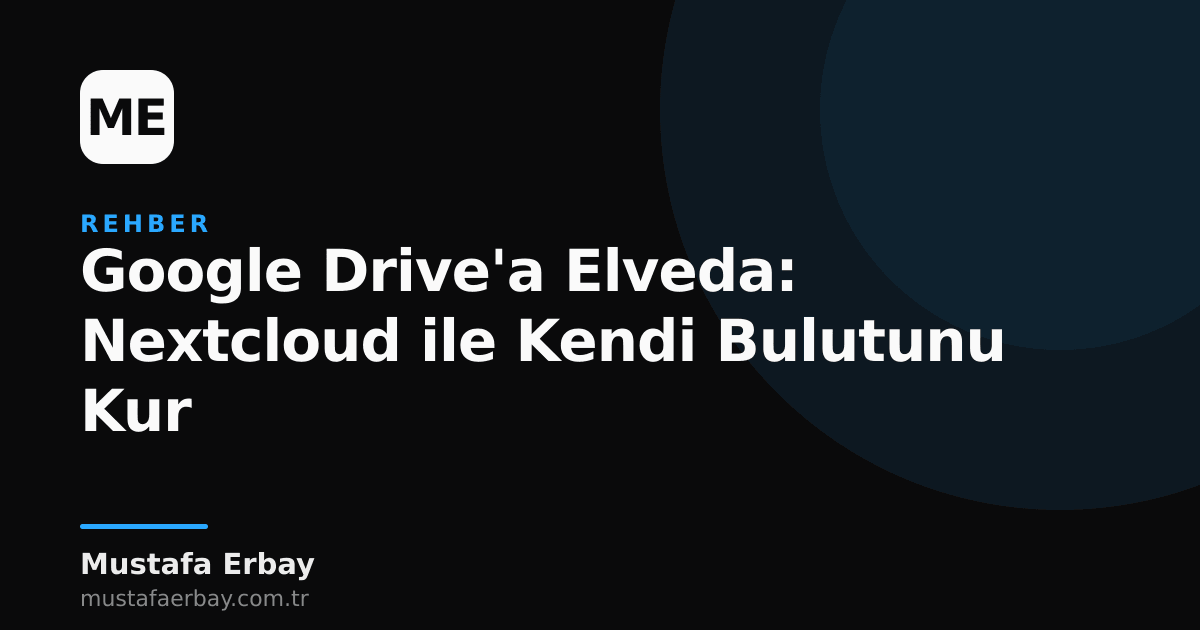 Kendi sunucusunda çalışan Nextcloud arayüzü, bulut simgesi ve veri güvenliğini temsil eden kilit sembolleri