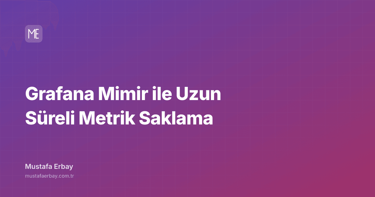 Grafana Mimir ile Uzun Süreli Metrik Saklama — kapak görseli