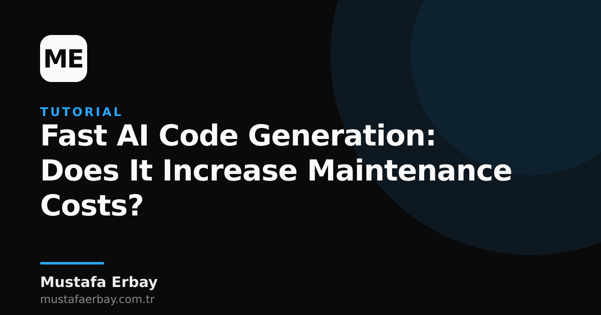 Diagram showing the impact of fast AI code generation on maintenance costs