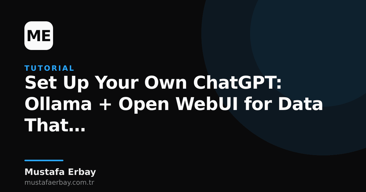 Screenshot showing the setup of a local AI chat interface using Ollama and Open WebUI