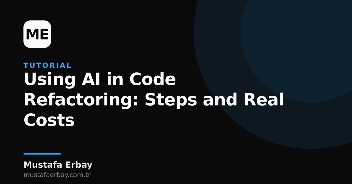 Visual showing an AI-powered code refactoring process, with code snippets and artificial intelligence symbols