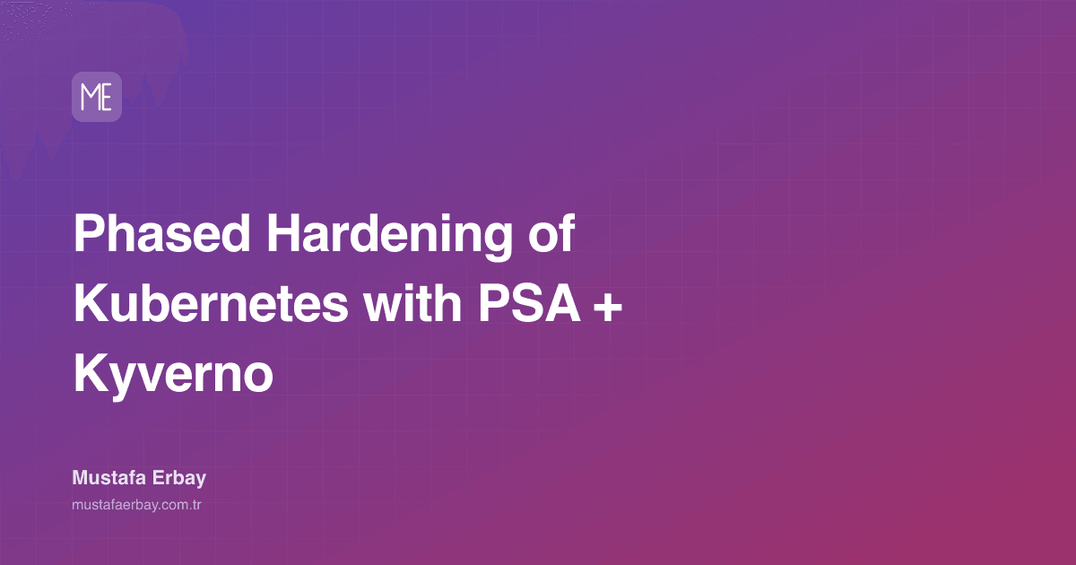 Phased Hardening of Kubernetes with PSA + Kyverno — cover image