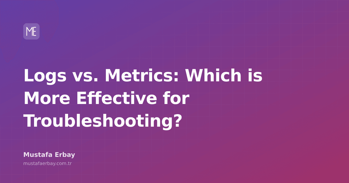 An image comparing logs and metrics for troubleshooting in systems.