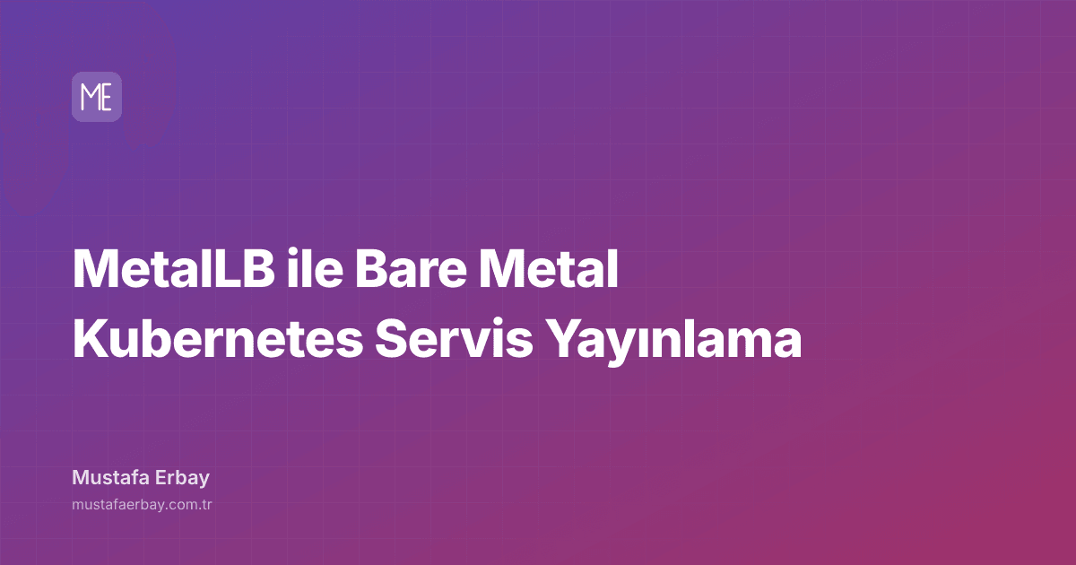 MetalLB ile Bare Metal Kubernetes Servis Yayınlama — kapak görseli