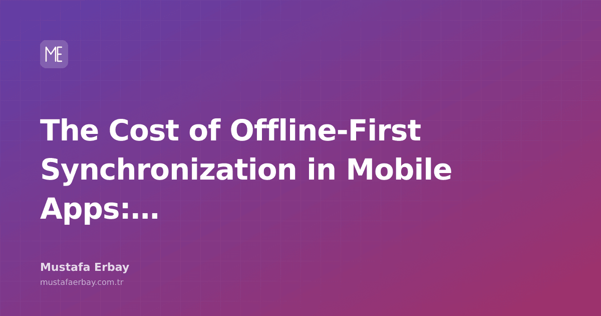 A graph illustrating the cost of offline-first synchronization