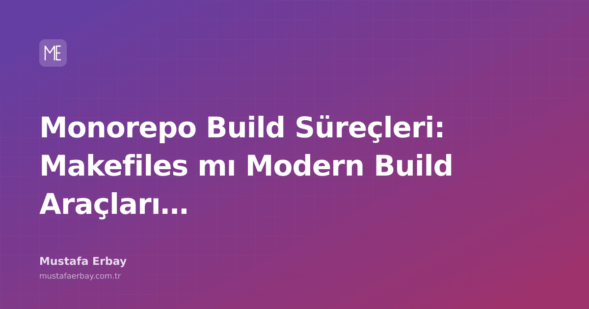 Bir monorepo yapısını ve farklı build araçlarını gösteren soyut bir görsel.