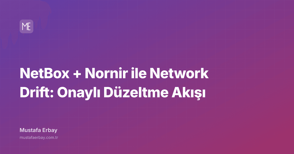 NetBox + Nornir ile Network Drift: Onaylı Düzeltme Akışı — kapak görseli