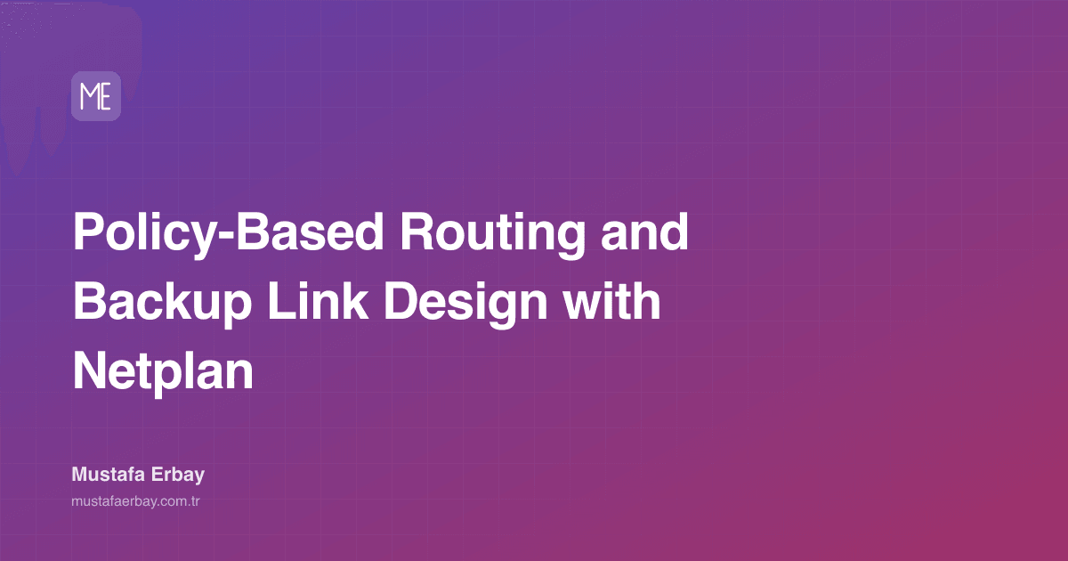 Policy-Based Routing and Backup Link Design with Netplan — cover image