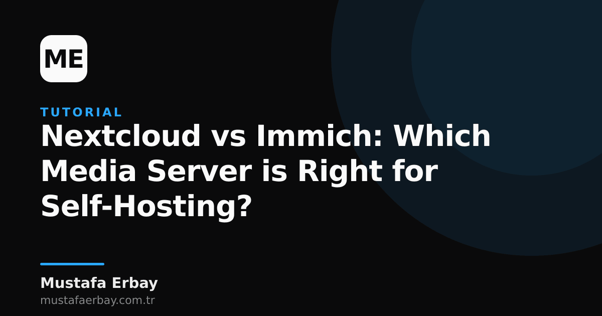 Self-hosting media server icons comparing Nextcloud and Immich logos