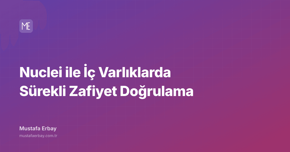 Nuclei ile İç Varlıklarda Sürekli Zafiyet Doğrulama — kapak görseli