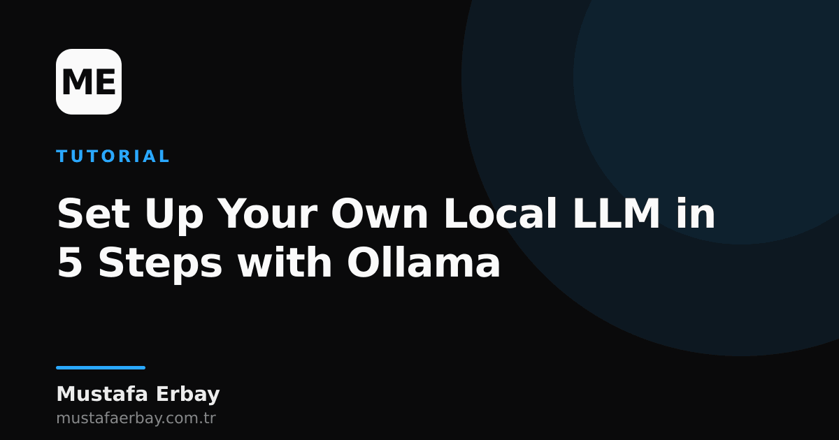 Ollama logo and local LLM models graphic running on a computer server.