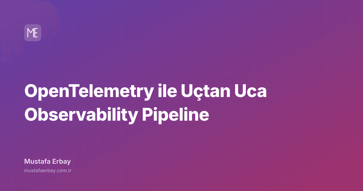 OpenTelemetry ile Uçtan Uca Observability Pipeline — kapak görseli