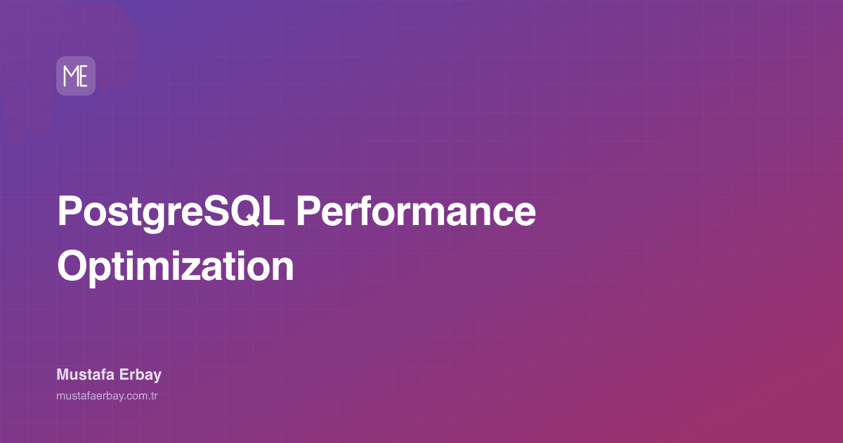 PostgreSQL Performance Optimization — cover image
