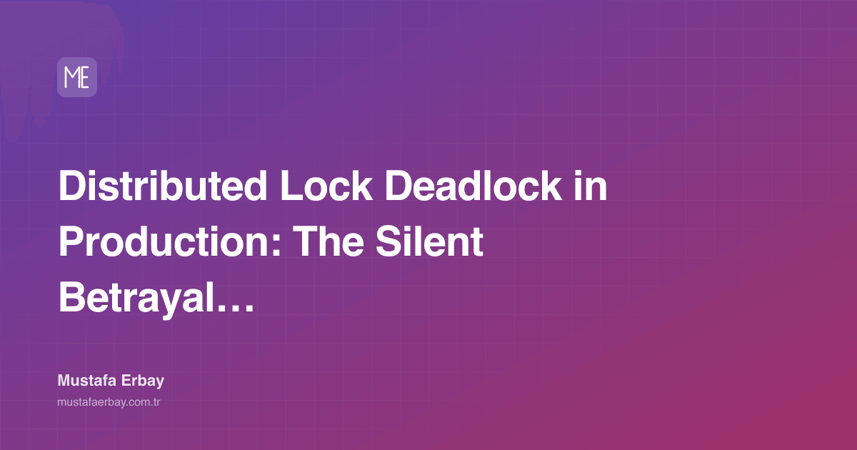 Distributed Lock Deadlock in Production: The Silent Betrayal of… — cover image