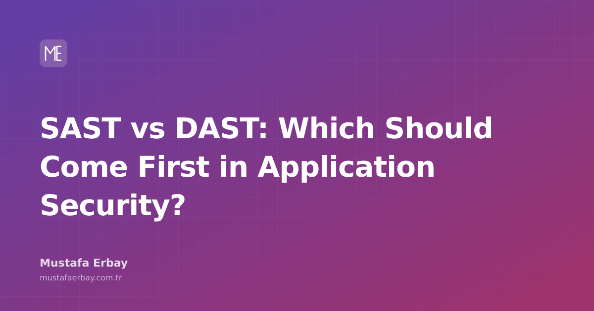 Diagram comparing SAST and DAST application security testing methods