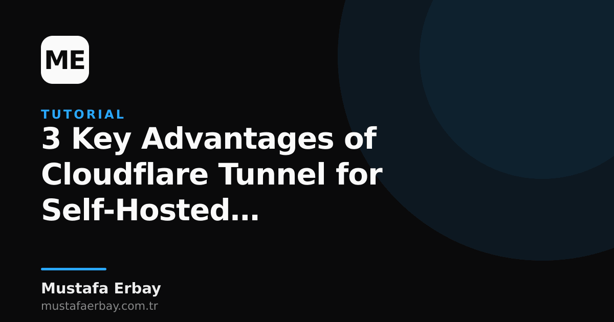 Cloudflare Tunnel architecture representing a secure tunnel between server and cloud icons